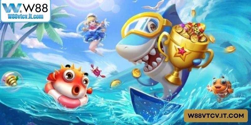 Bắn cá h5 W88 là trò chơi đổi thưởng xanh chín với đồ họa 3D sống động