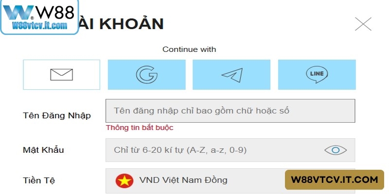 Hướng dẫn chi tiết cách điền thông tin đăng ký W88 chính xác 